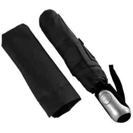 Auto 3-Fold Umbrella Black Pouch Display